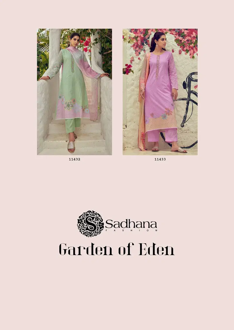 Sadhana Garden Of Eden Lawn Cotton Digital Printed Dress Material